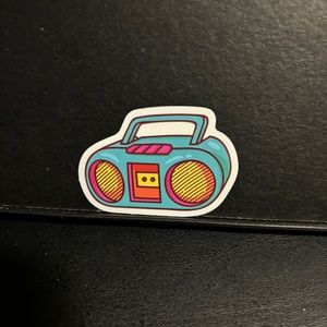 CUTE BOOM BOX RADIO STICKER